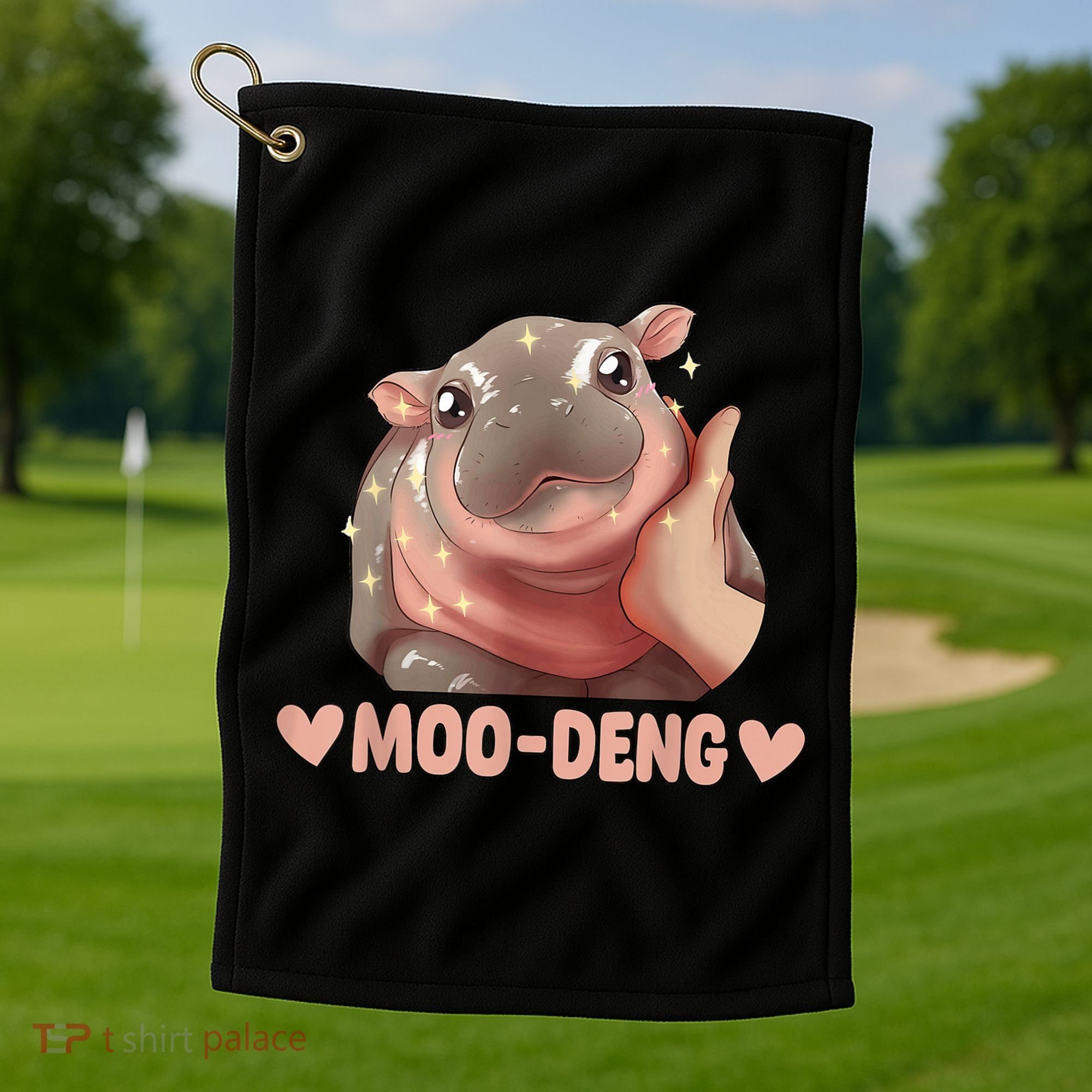 Moo Deng Golf Towel