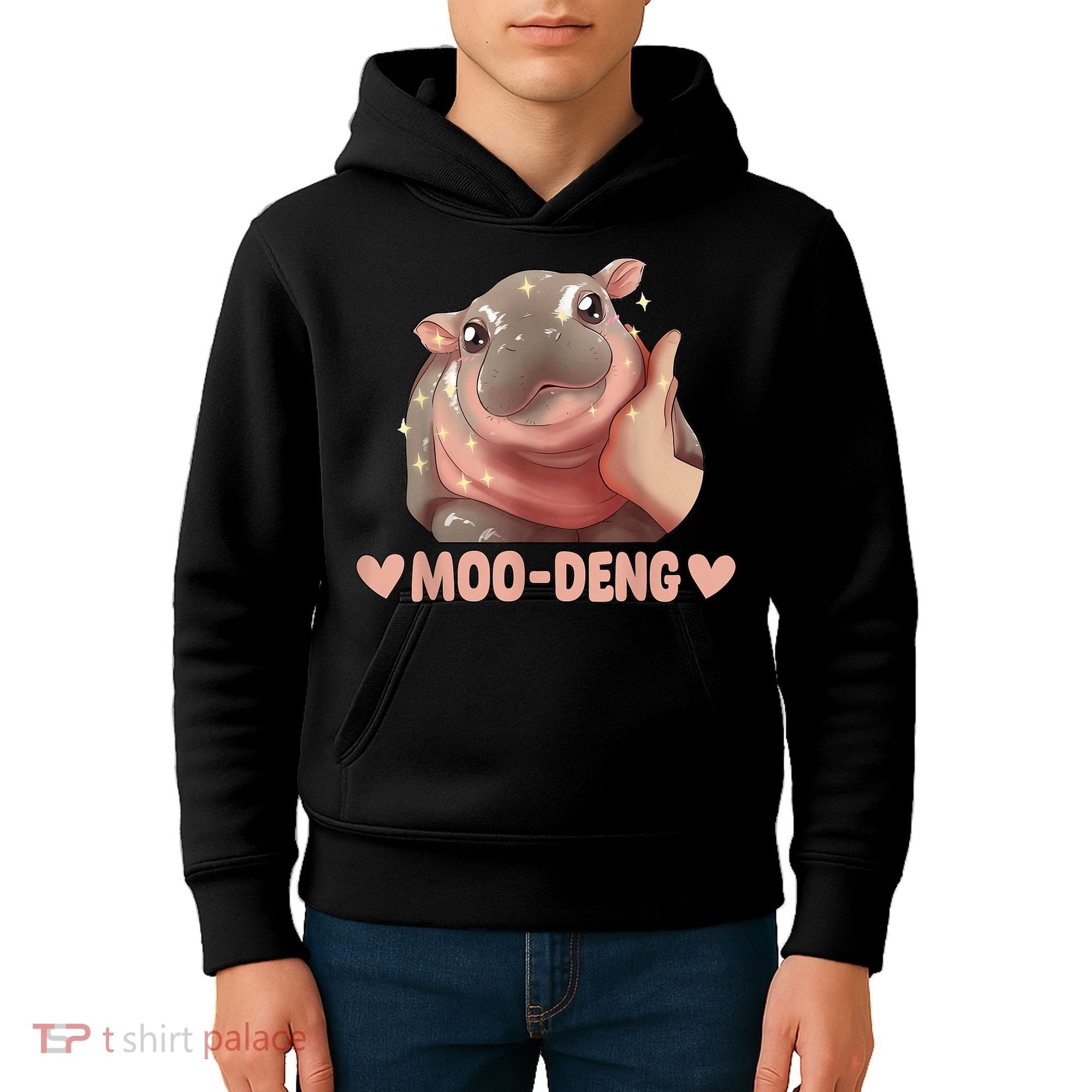 Moo Deng Kids Hoodie