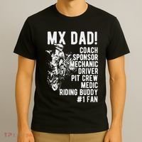 Mx Dad Moto Cross Dad T-Shirt thumb 3