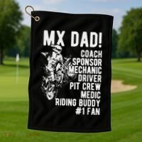Mx Dad Moto Cross Dad Golf Towel thumb 1