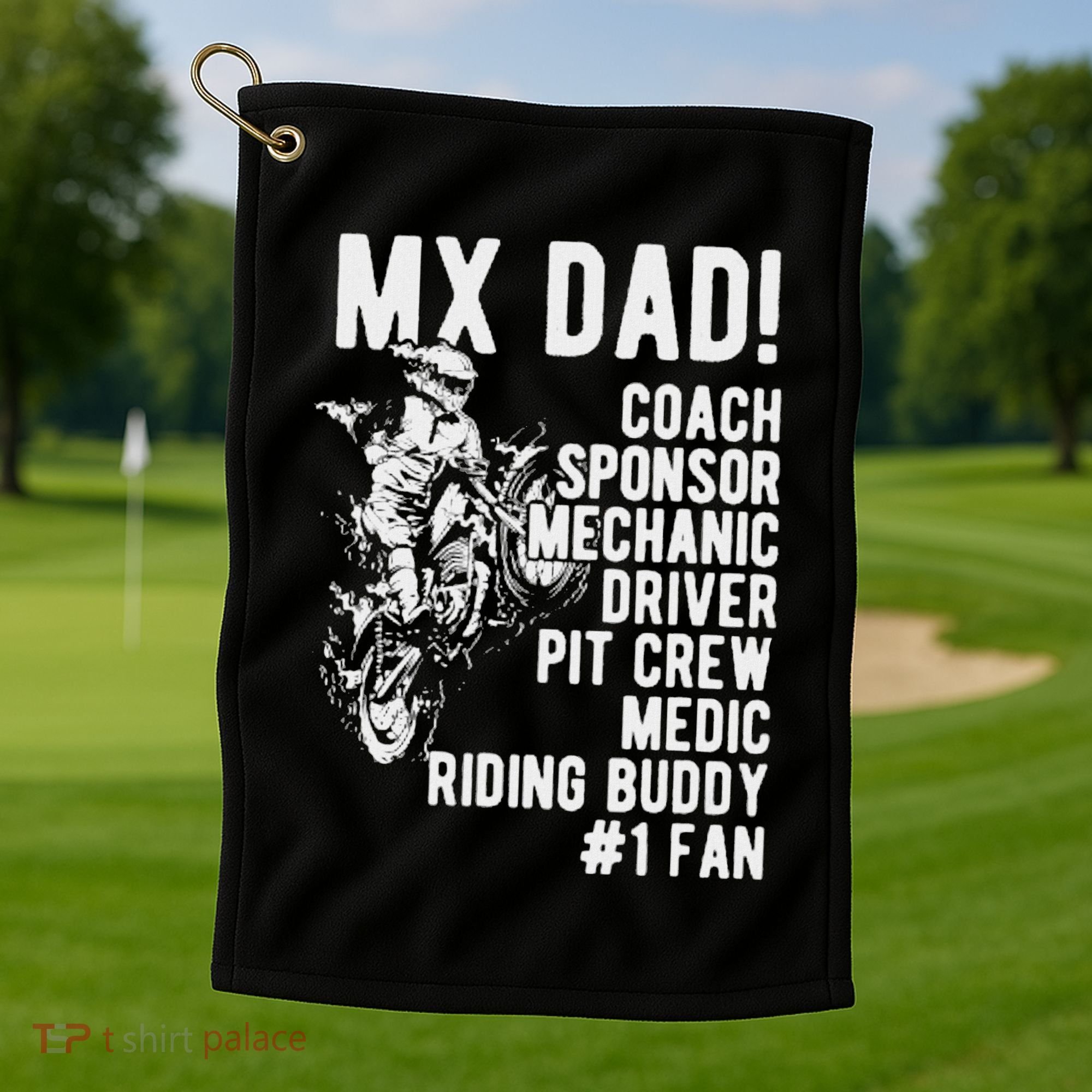 Mx Dad Moto Cross Dad Golf Towel