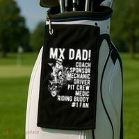 Mx Dad Moto Cross Dad Golf Towel thumb 2