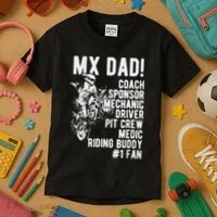 Mx Dad Moto Cross Dad Kids T-Shirt thumb 3