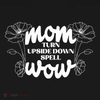 Mothers Day Mom Turn Upside Down Spell Wow Backpack thumb 2