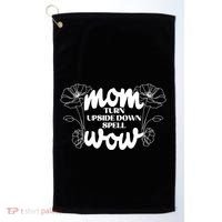 Mothers Day Mom Turn Upside Down Spell Wow Golf Towel thumb 0