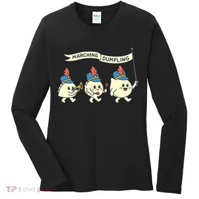 Marching Dumpling  Women's Long Sleeve Shirt