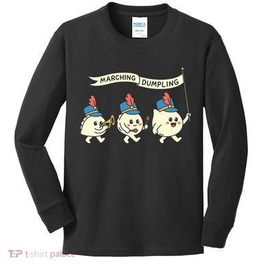 Marching Dumpling  Kids Long Sleeve Shirt