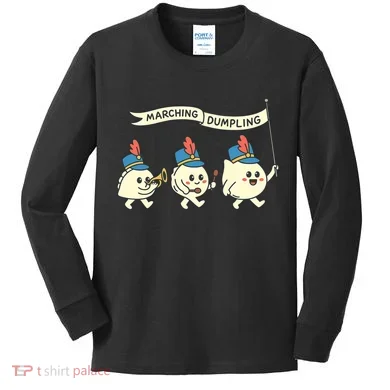 Marching Dumpling Kids Long Sleeve Shirt