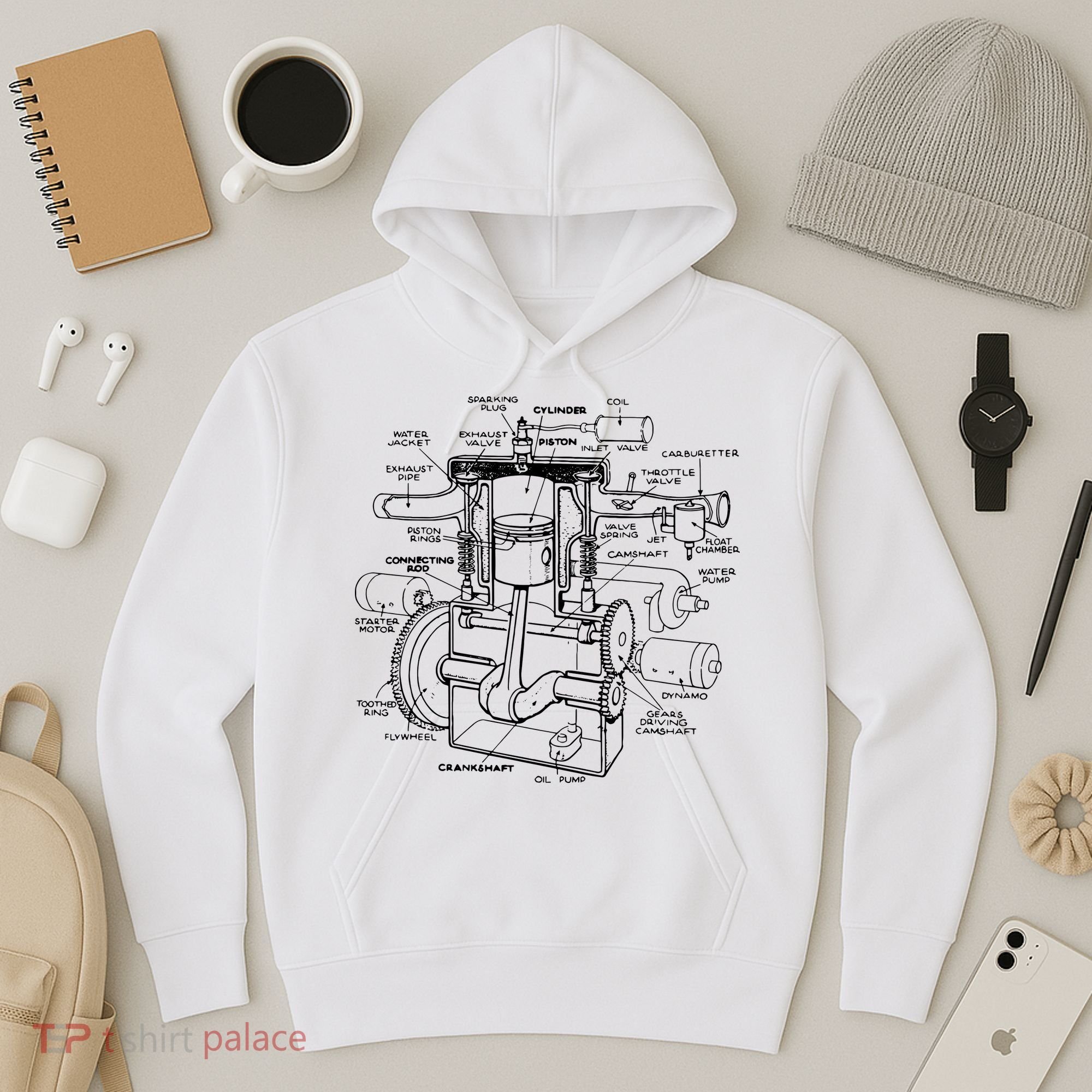 Machine Details Mechanic Hoodie
