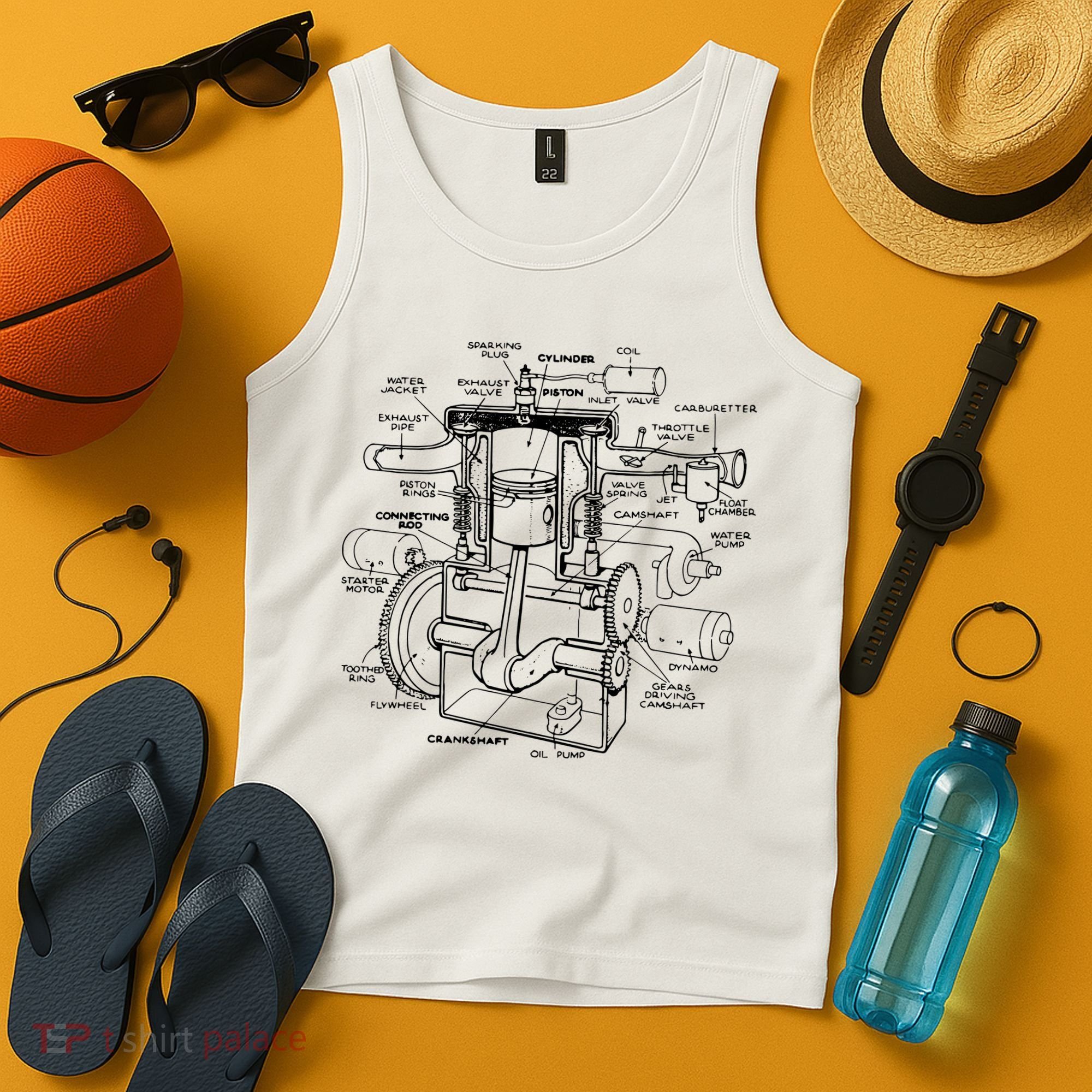 Machine Details Mechanic Tank Top