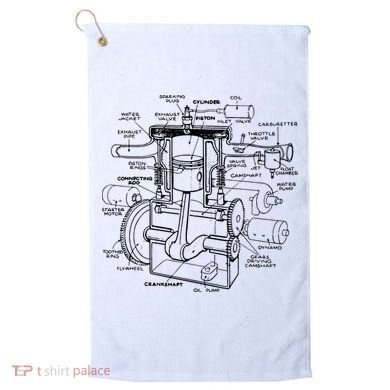 Machine Details Mechanic Golf Towel