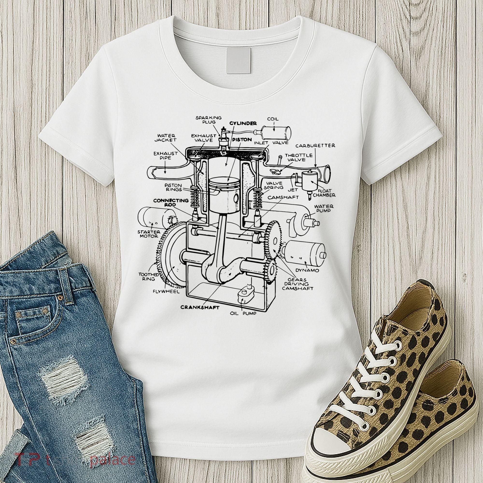 Machine Details Mechanic Women's T-Shirt