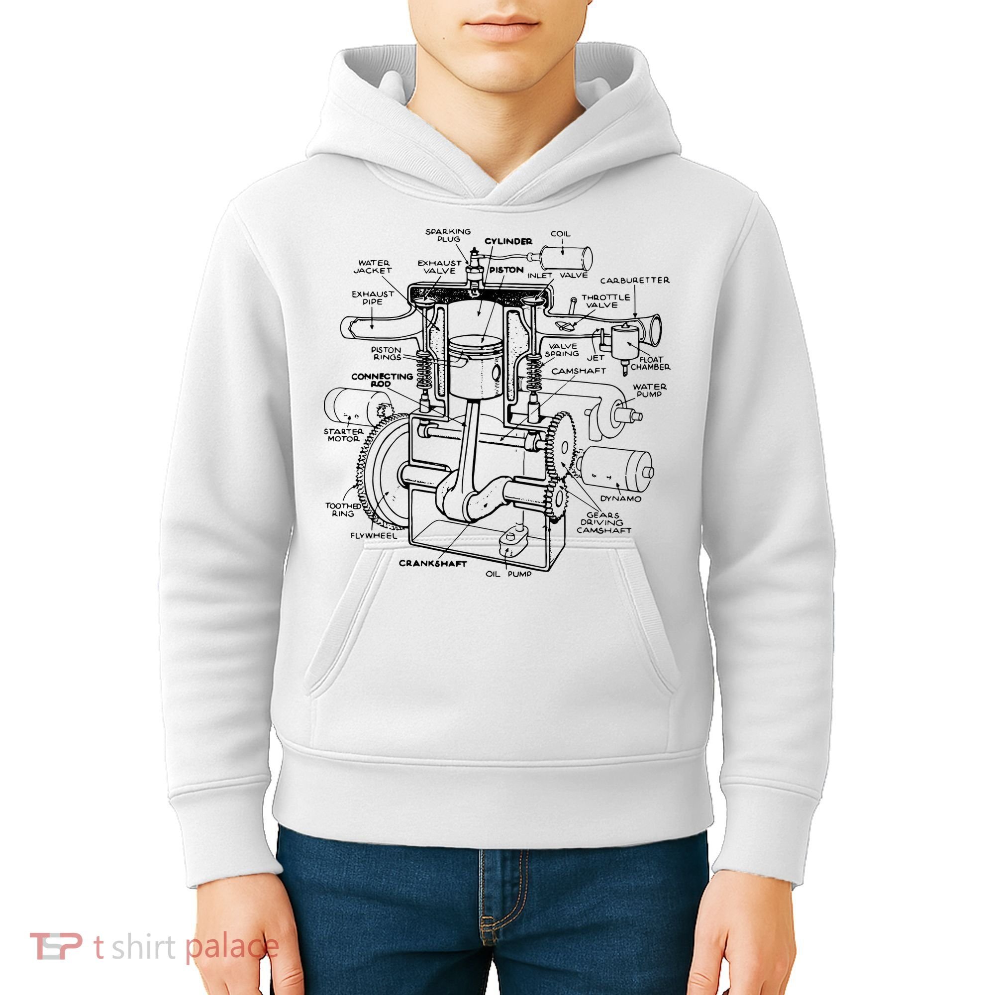 Machine Details Mechanic Kids Hoodie