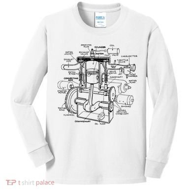 Machine Details Mechanic Kids Long Sleeve Shirt