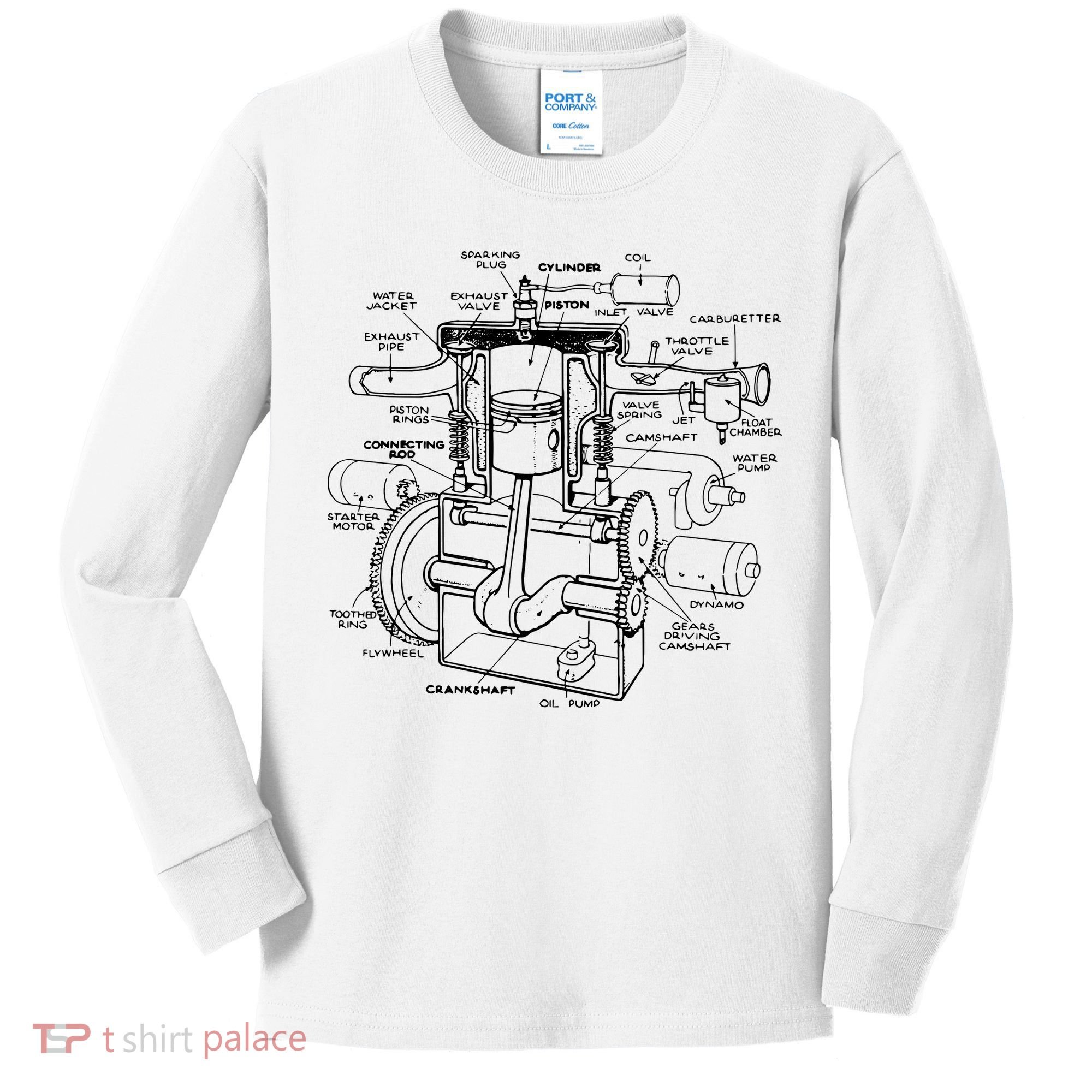 Machine Details Mechanic Kids Long Sleeve Shirt