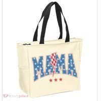 Mama Dada Mini 4th Of July American Family Matching  Tote Bag thumb 2