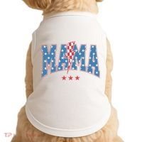 Mama Dada Mini 4th Of July American Family Matching  Doggie Tank thumb 0