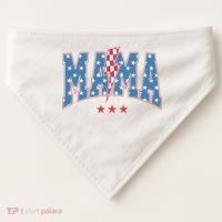 Mama Dada Mini 4th Of July American Family Matching  USA-Made Doggie Bandana thumb 0
