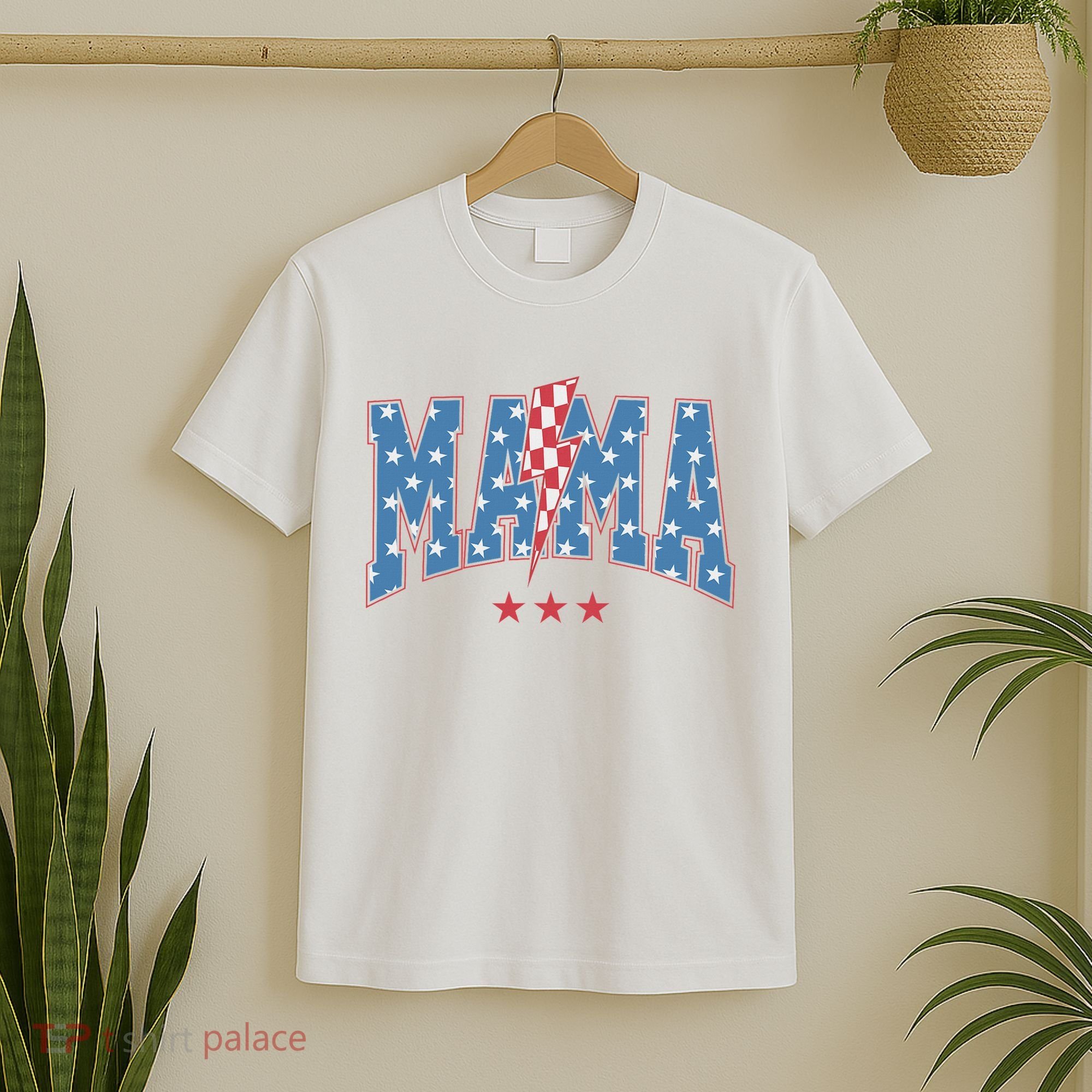 Mama Dada Mini 4th Of July American Family Matching  T-Shirt