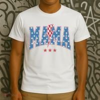 Mama Dada Mini 4th Of July American Family Matching  T-Shirt thumb 3