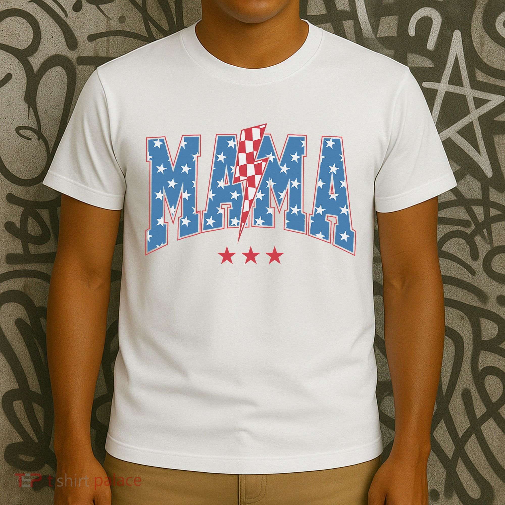 Mama Dada Mini 4th Of July American Family Matching  T-Shirt