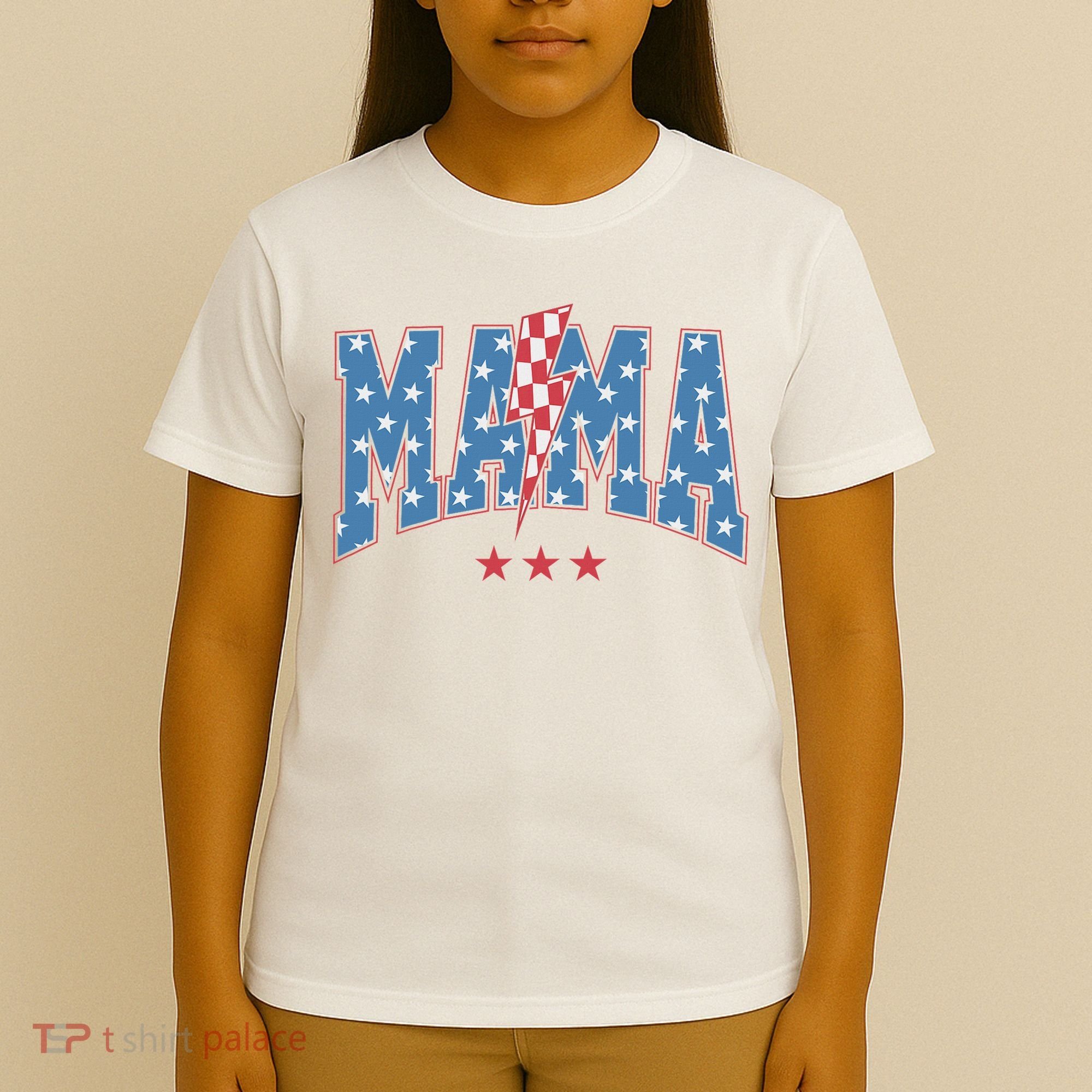 Mama Dada Mini 4th Of July American Family Matching  T-Shirt