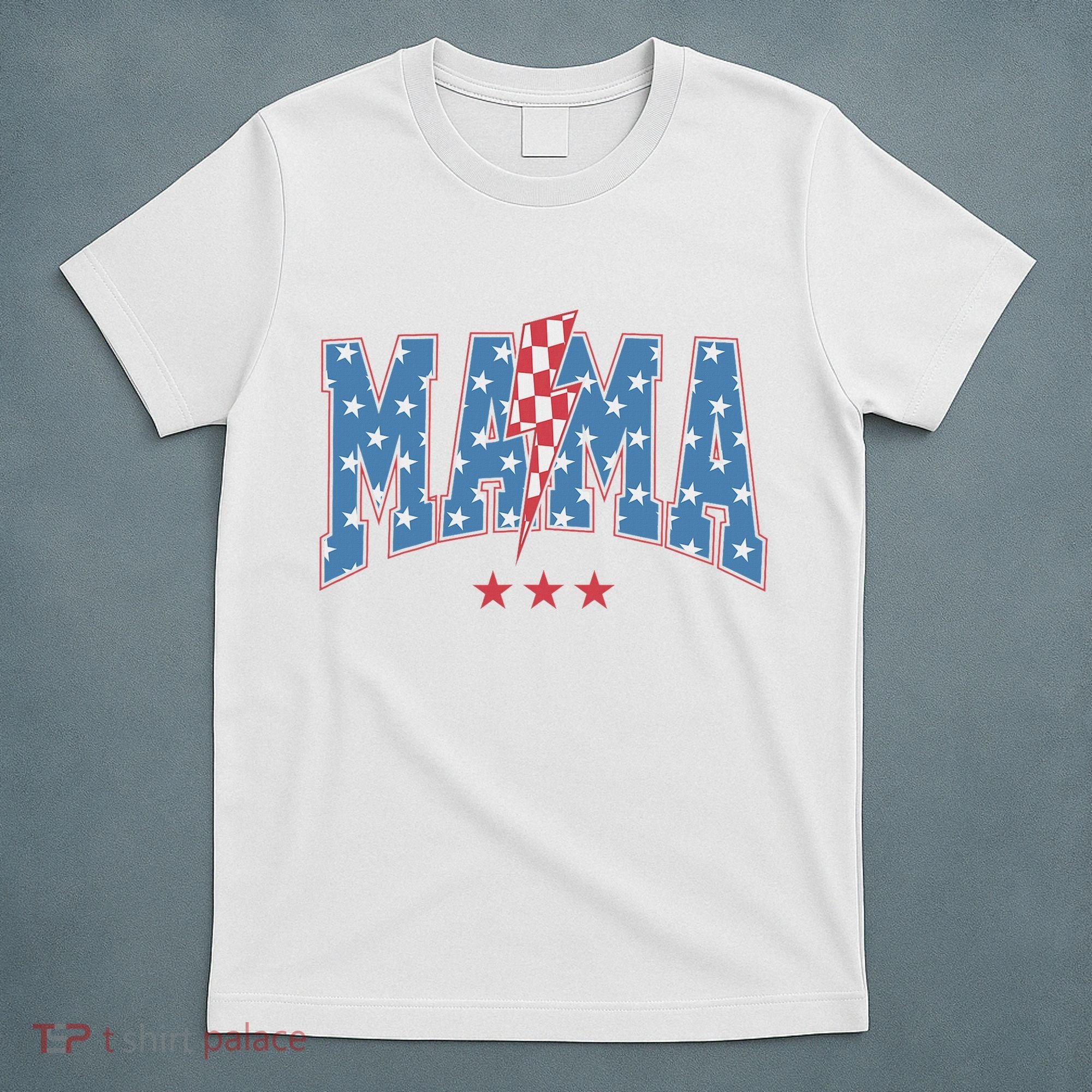 Mama Dada Mini 4th Of July American Family Matching  T-Shirt