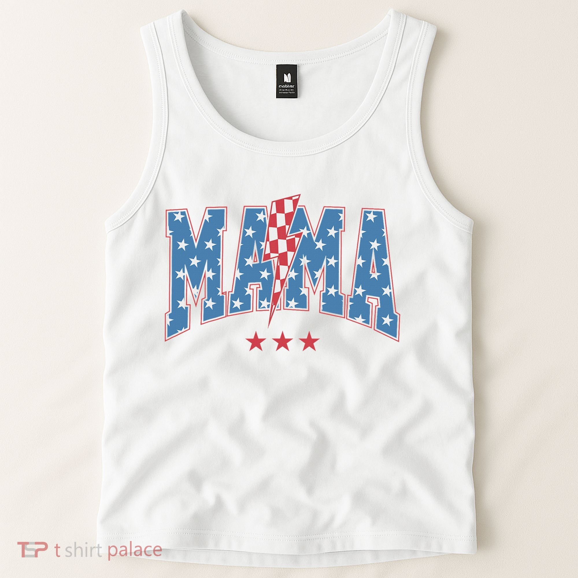 Mama Dada Mini 4th Of July American Family Matching  Tank Top