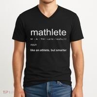 Mathlete Definition Nerd Geek Math Gifts Funny Math V-Neck T-Shirt thumb 2