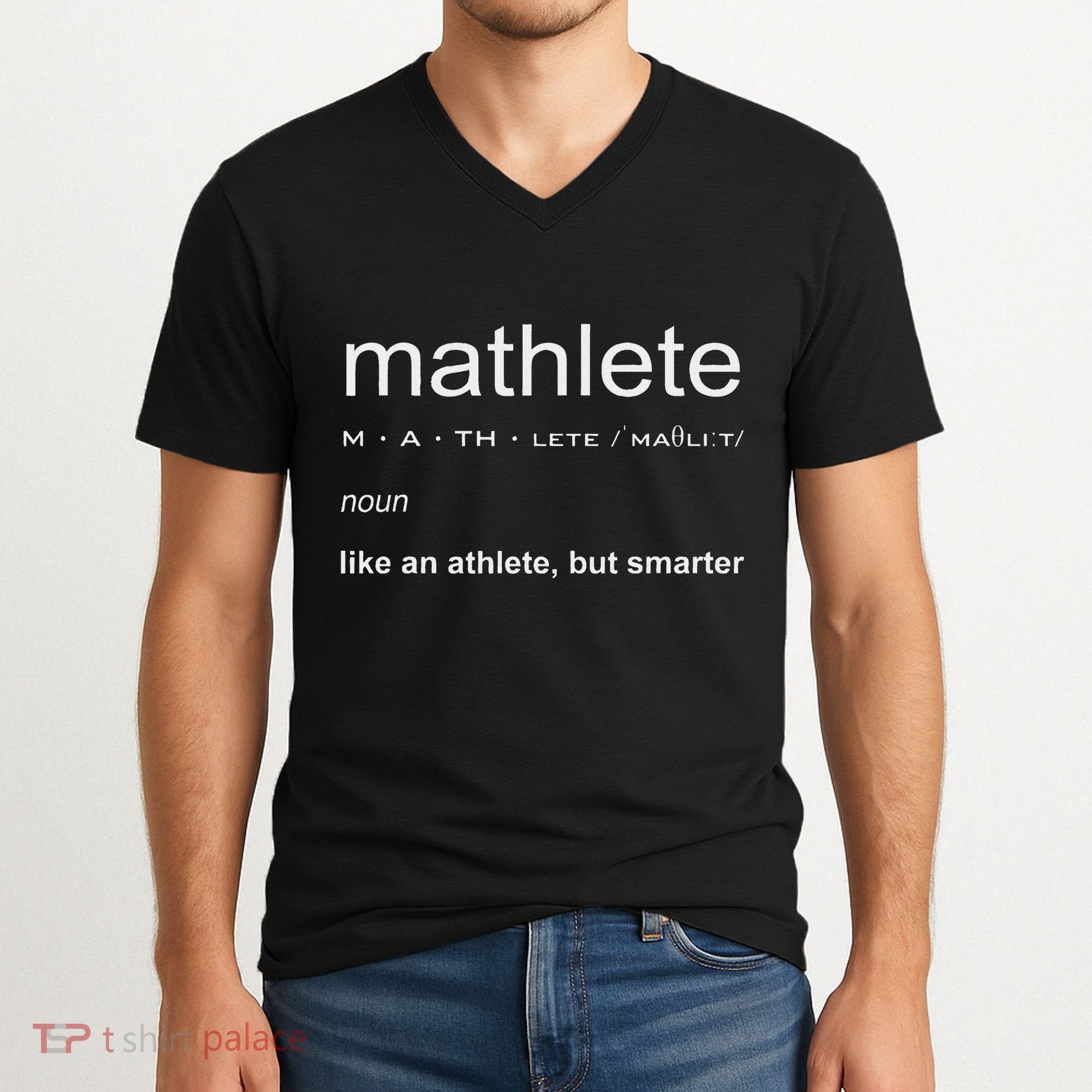 Mathlete Definition Nerd Geek Math Gifts Funny Math V-Neck T-Shirt