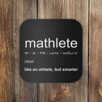 Mathlete Definition Nerd Geek Math Gifts Funny Math Coaster thumb 0
