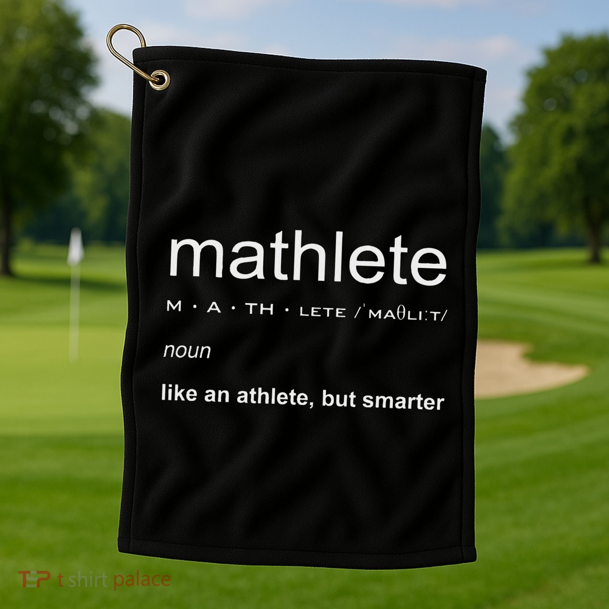 Mathlete Definition Nerd Geek Math Gifts Funny Math Golf Towel