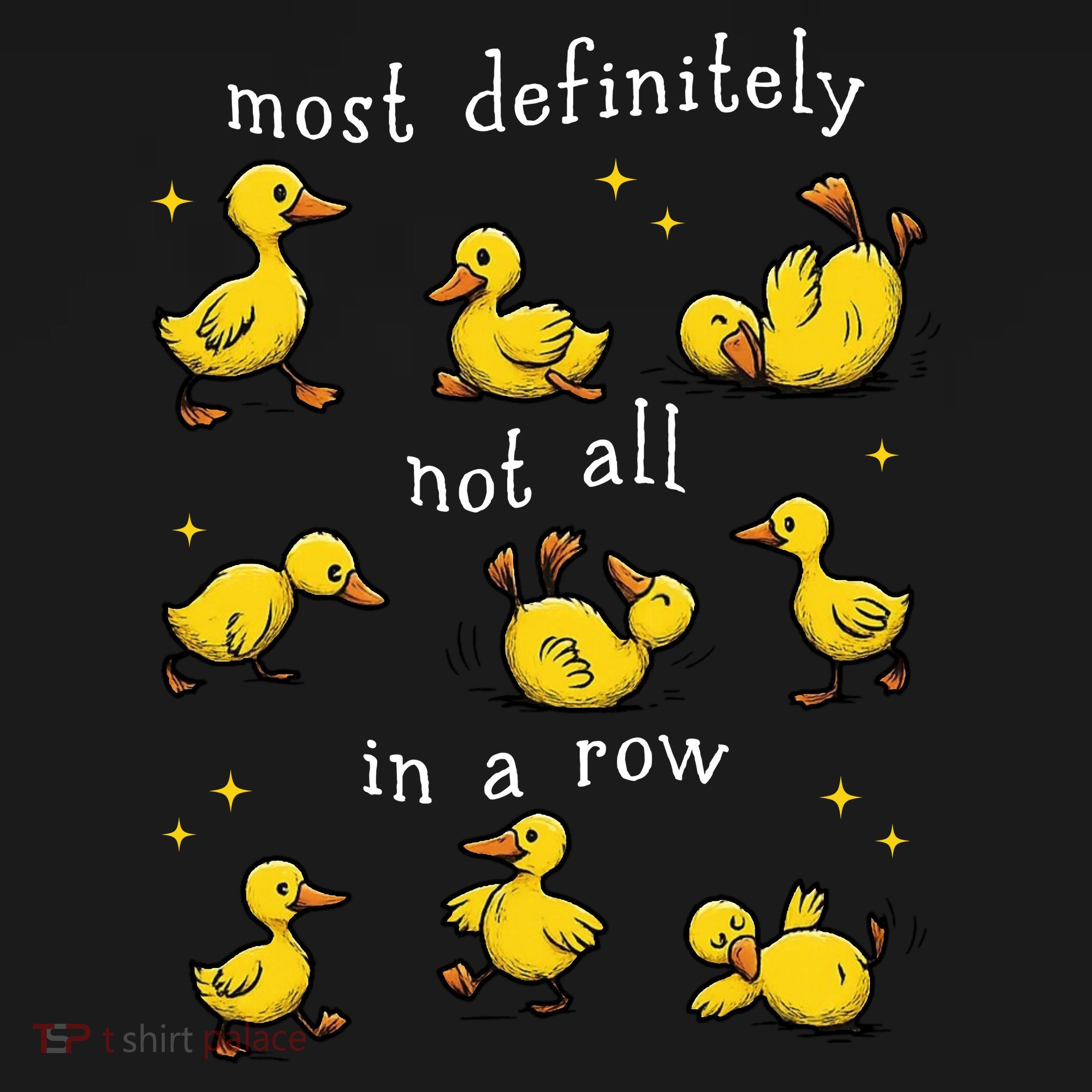 Most Definitely Not All In A Row Funny Duck Mental Health Women's Hoodie