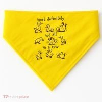 Most Definitely Not All In A Row Funny Duck Mental Health USA-Made Doggie Bandana thumb 0