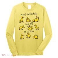Most Definitely Not All In A Row Funny Duck Mental Health Long Sleeve Shirt thumb 0