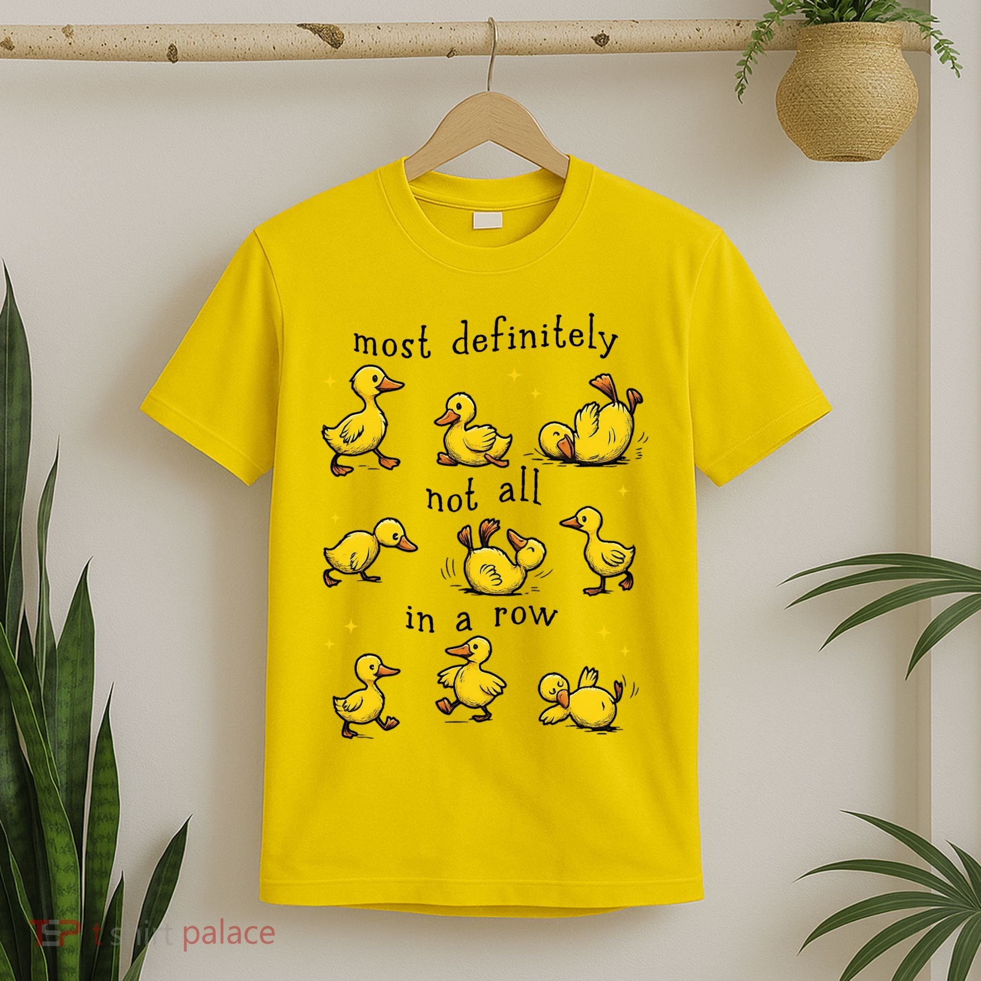 Most Definitely Not All In A Row Funny Duck Mental Health T-Shirt