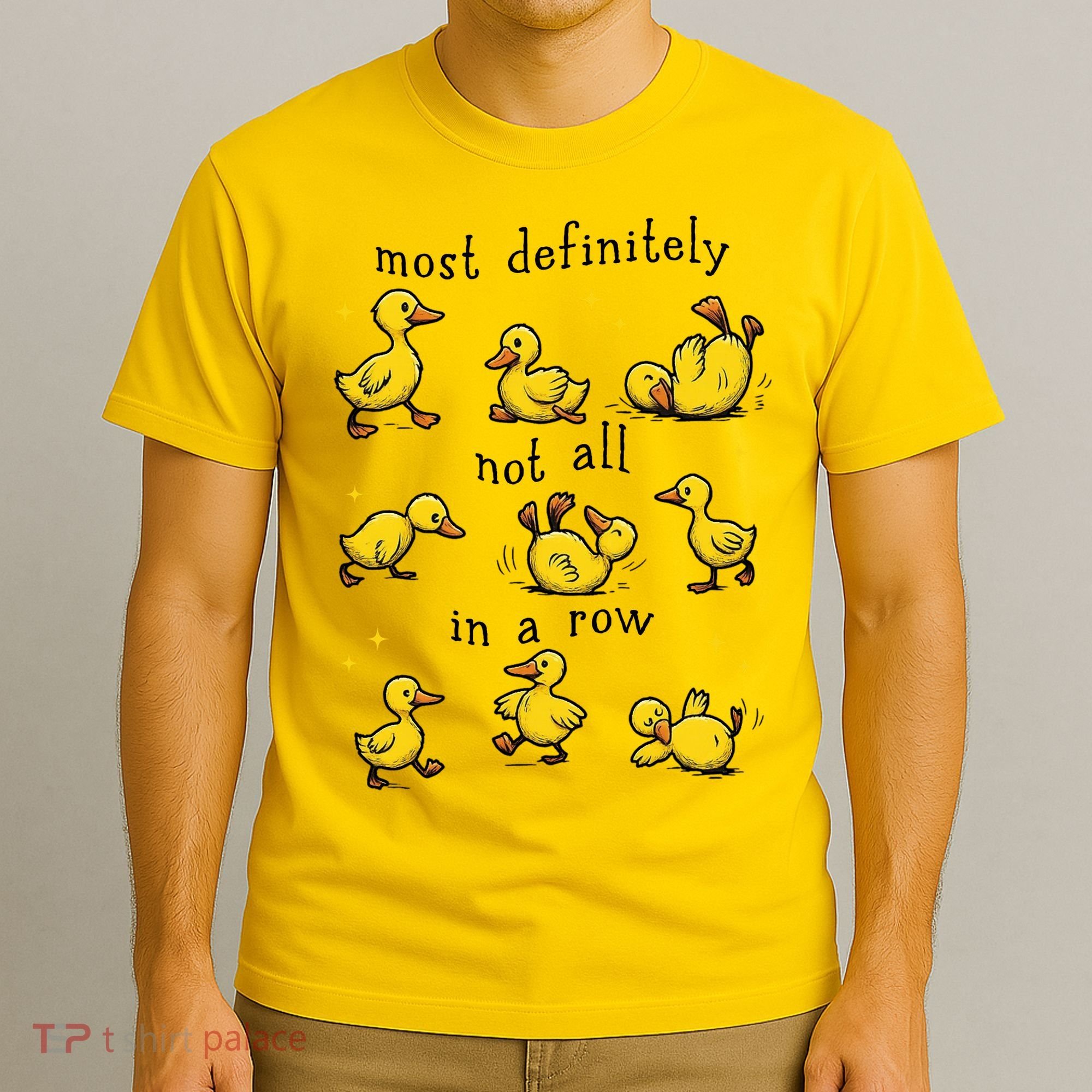 Most Definitely Not All In A Row Funny Duck Mental Health T-Shirt