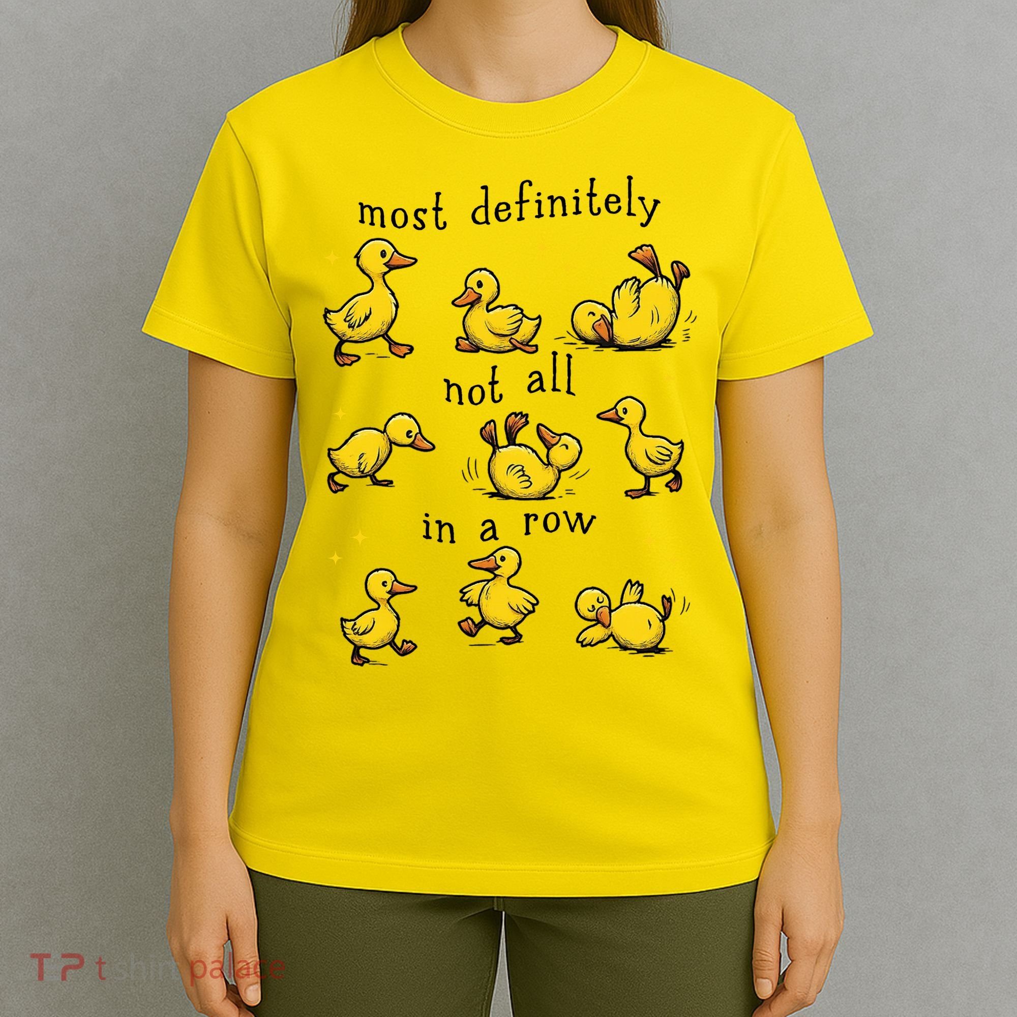 Most Definitely Not All In A Row Funny Duck Mental Health T-Shirt