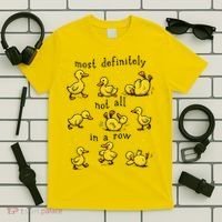 Most Definitely Not All In A Row Funny Duck Mental Health T-Shirt thumb 5