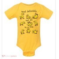 Most Definitely Not All In A Row Funny Duck Mental Health Baby Bodysuit thumb 0