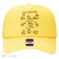 Most Definitely Not All In A Row Funny Duck Mental Health Hat thumb 0