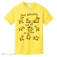 Most Definitely Not All In A Row Funny Duck Mental Health Kids T-Shirt thumb 0