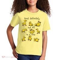 Most Definitely Not All In A Row Funny Duck Mental Health Kids T-Shirt thumb 2
