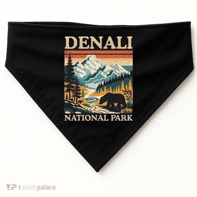 Mount Denali National Park USA-Made Doggie Bandana