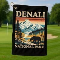 Mount Denali National Park Golf Towel thumb 1