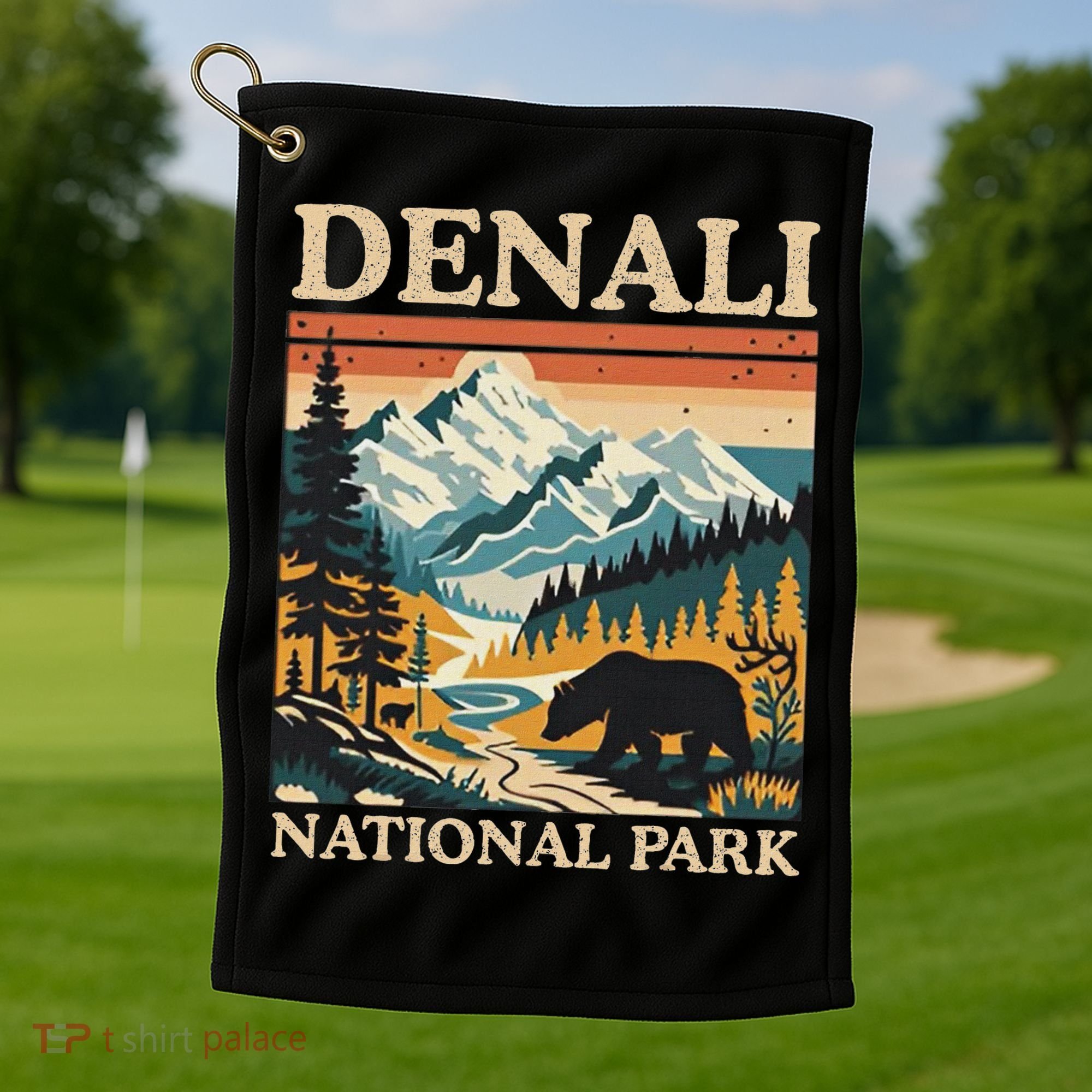 Mount Denali National Park Golf Towel