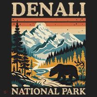 Mount Denali National Park Golf Towel thumb 3