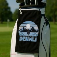 Mt. Denali National Park Alaska Mountain Golf Towel thumb 2