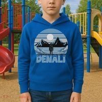 Mt. Denali National Park Alaska Mountain Kids Hoodie thumb 2