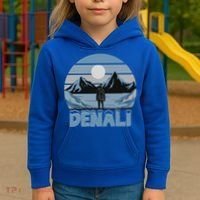 Mt. Denali National Park Alaska Mountain Kids Hoodie thumb 3